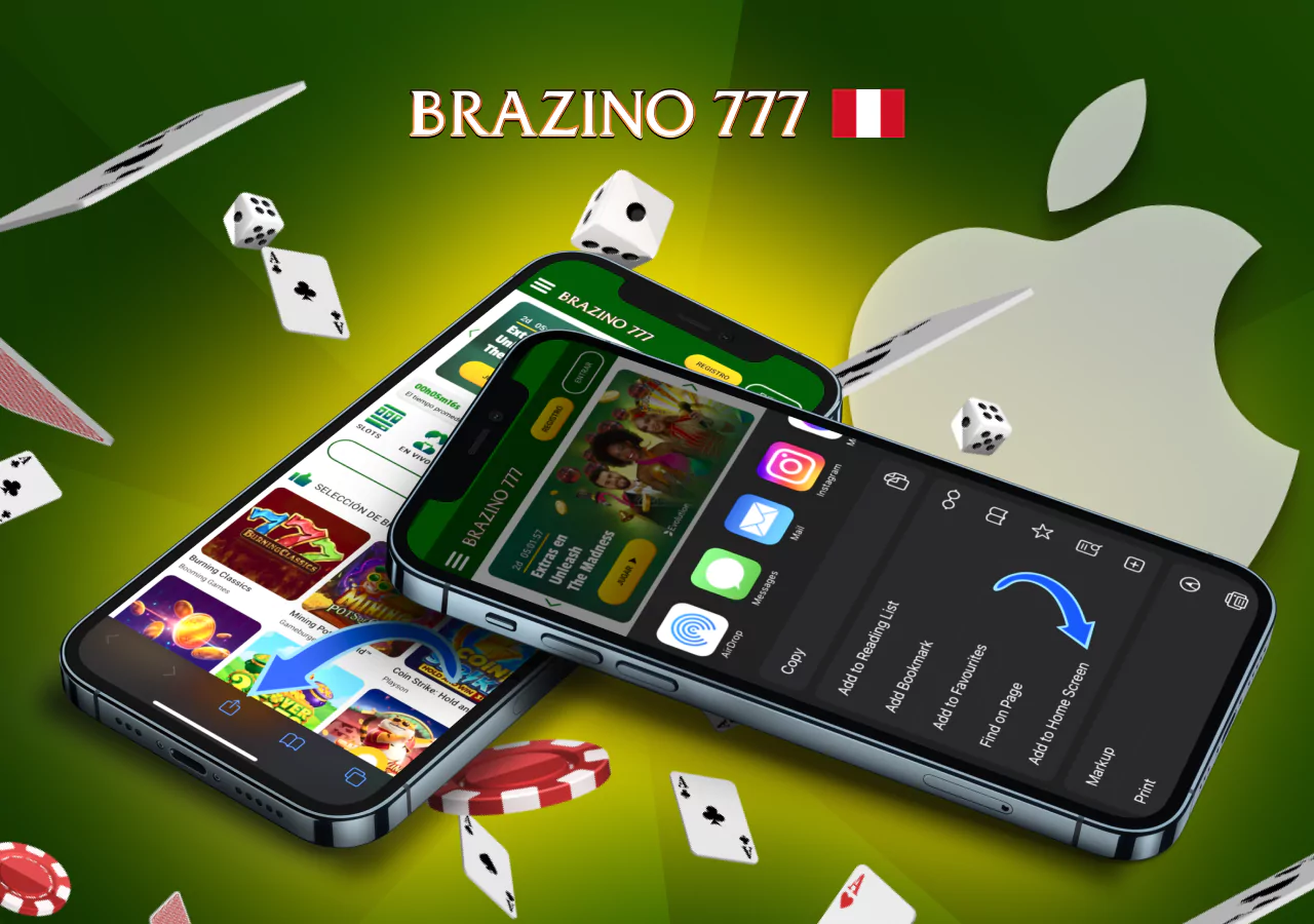 Mobile version of Brazino777 on iOS