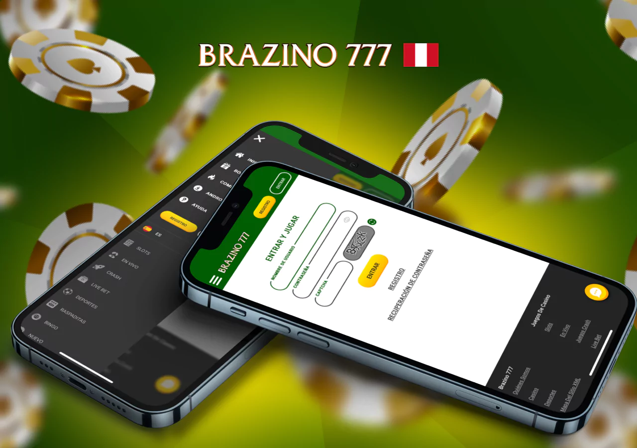 Comparación de la versión móvil y la aplicación de Brazino777