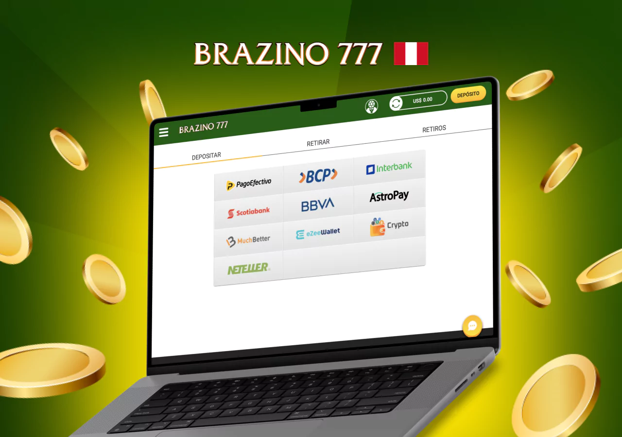 Métodos de pago para hacer un depósito en su cuenta Brazino777