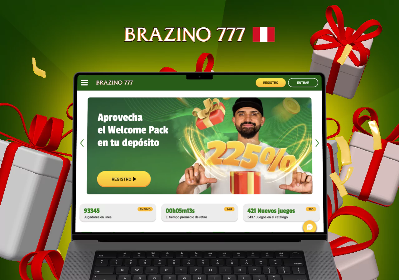 Bonificación por registrar una cuenta en la plataforma Brazino777